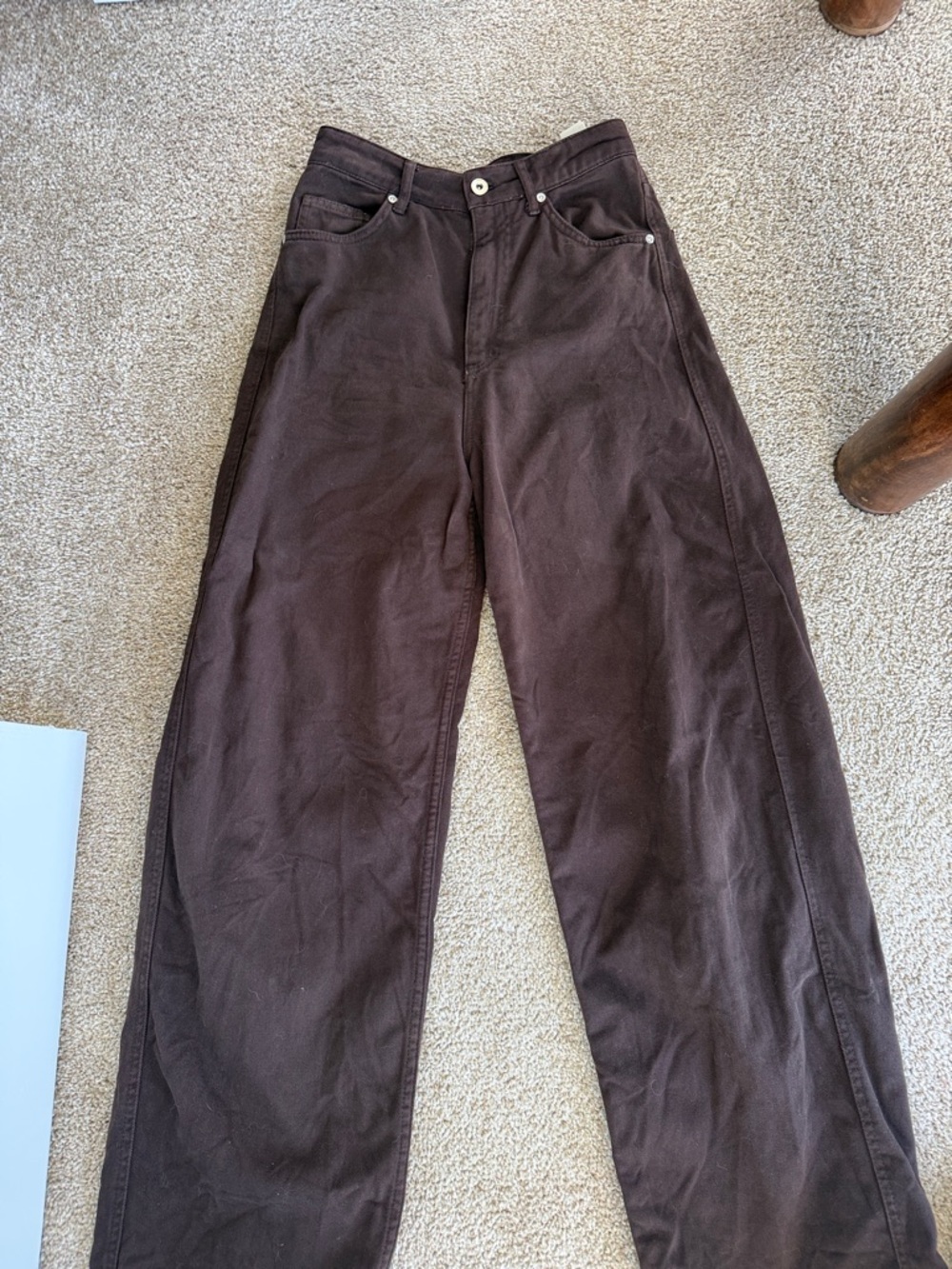 Zara Chocolate Brown Corduroy Pants